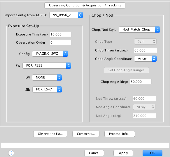 New aquisition AOR panel